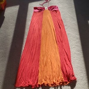 3 for $30. Pink and orange halter top dress